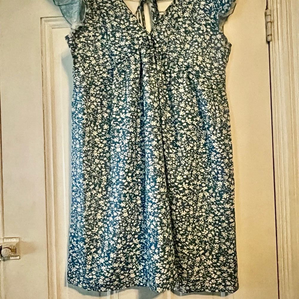Floral Blue and White XS women’s dress